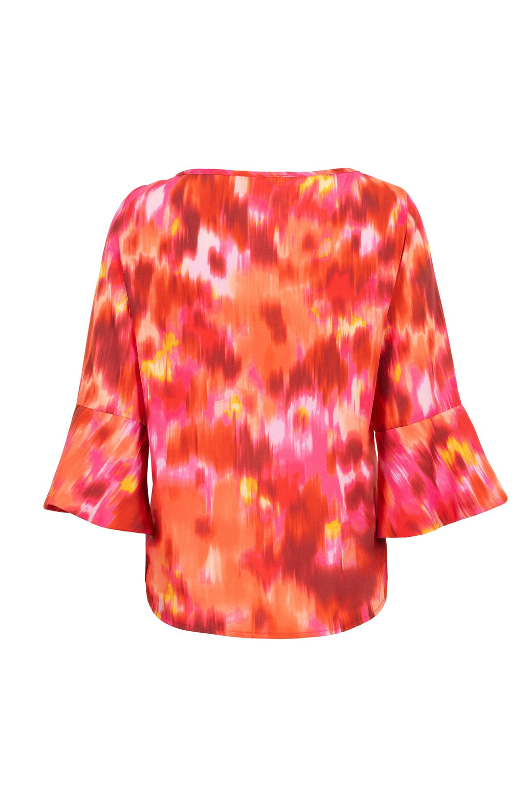 Blusa estampada manga acampanada