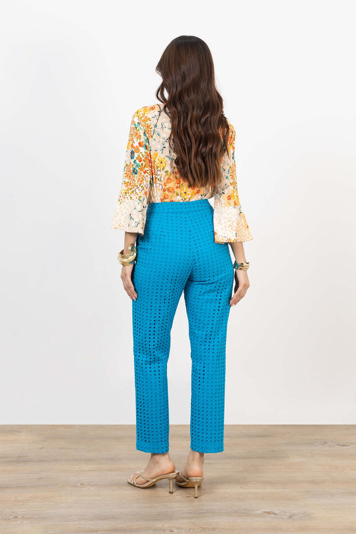 Blusa estampada manga acampanada