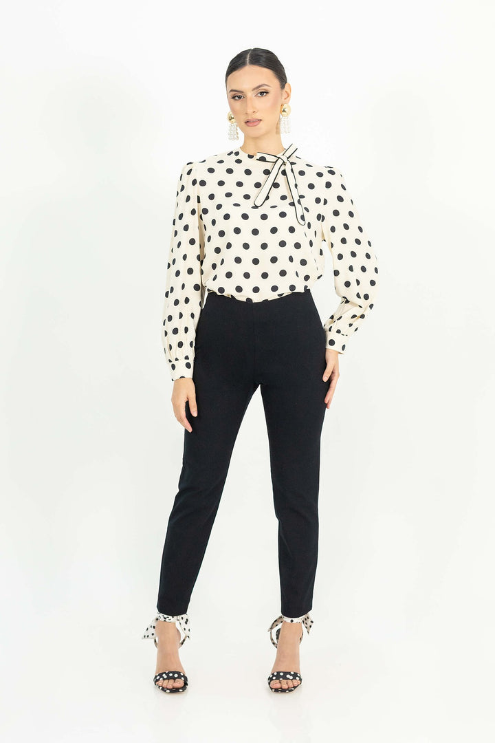 Pantalón recto de tiro alto