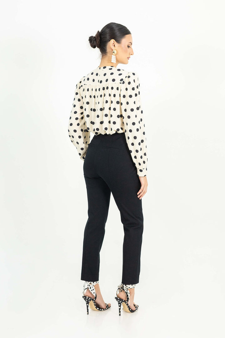 Pantalón recto de tiro alto