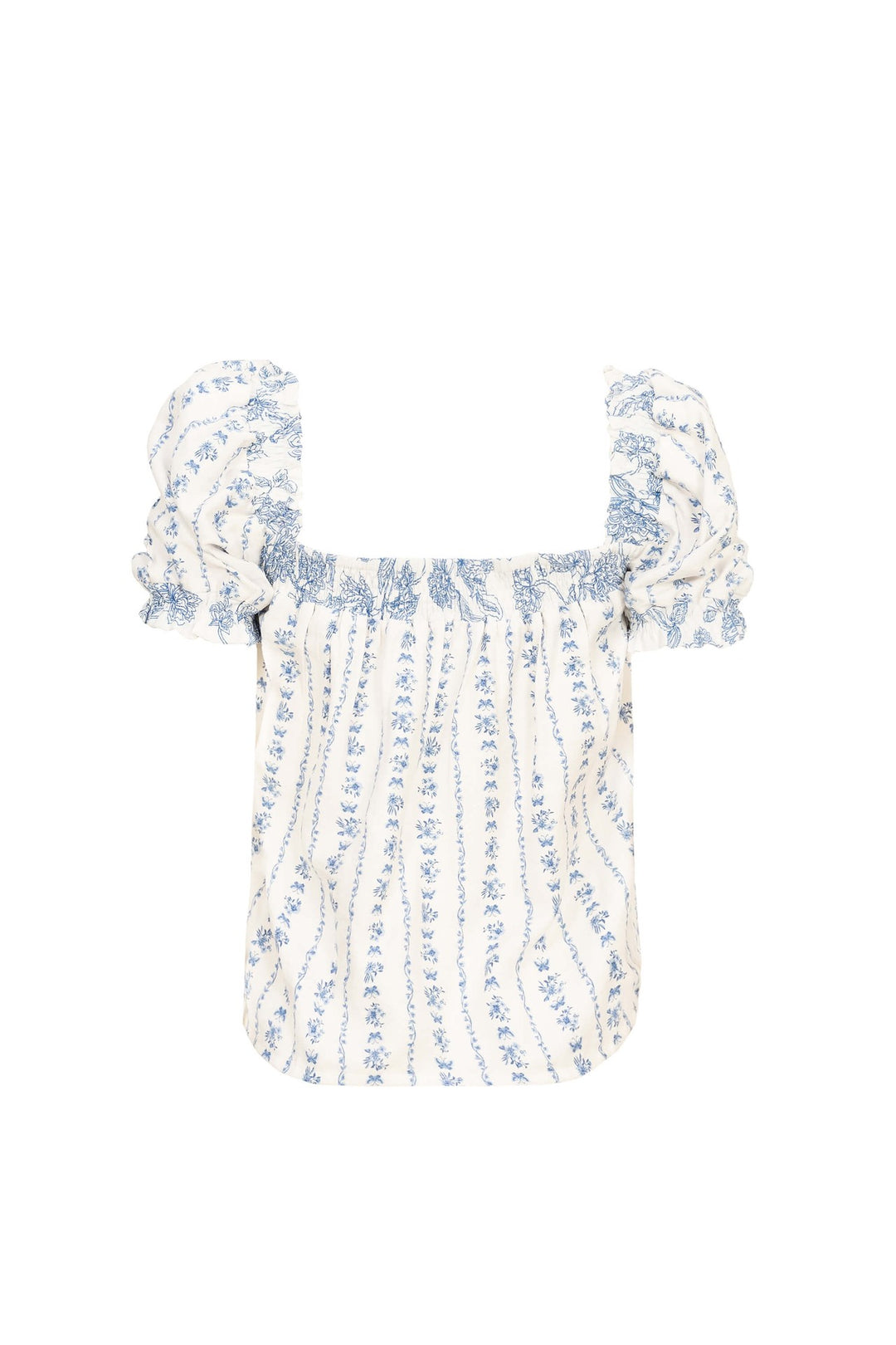 Blusa de escote cuadrado con mangas