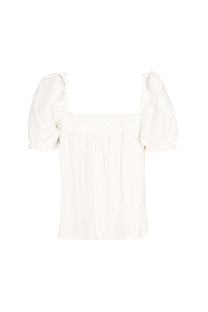 Blusa de escote cuadrado con mangas