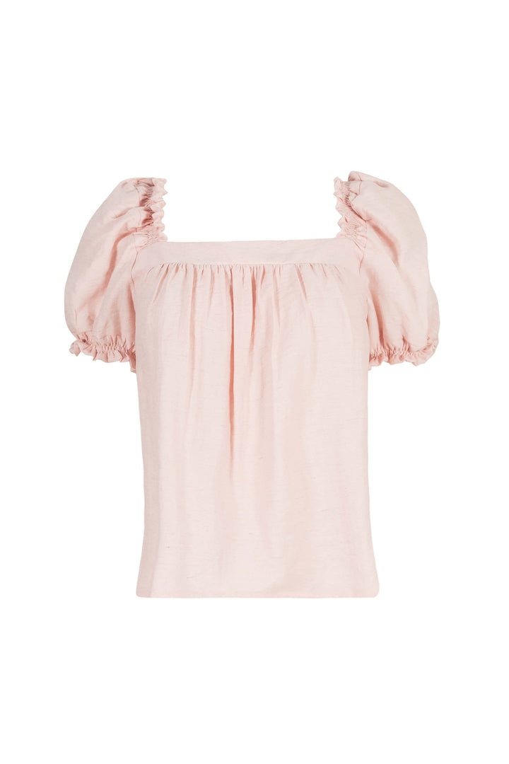 Blusa de escote cuadrado con mangas
