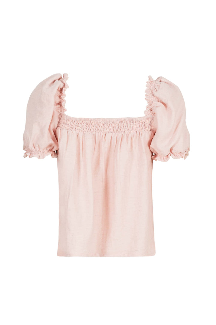 Blusa de escote cuadrado con mangas