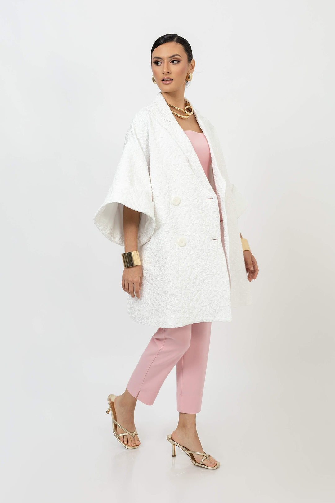 Abrigo kimono con textura