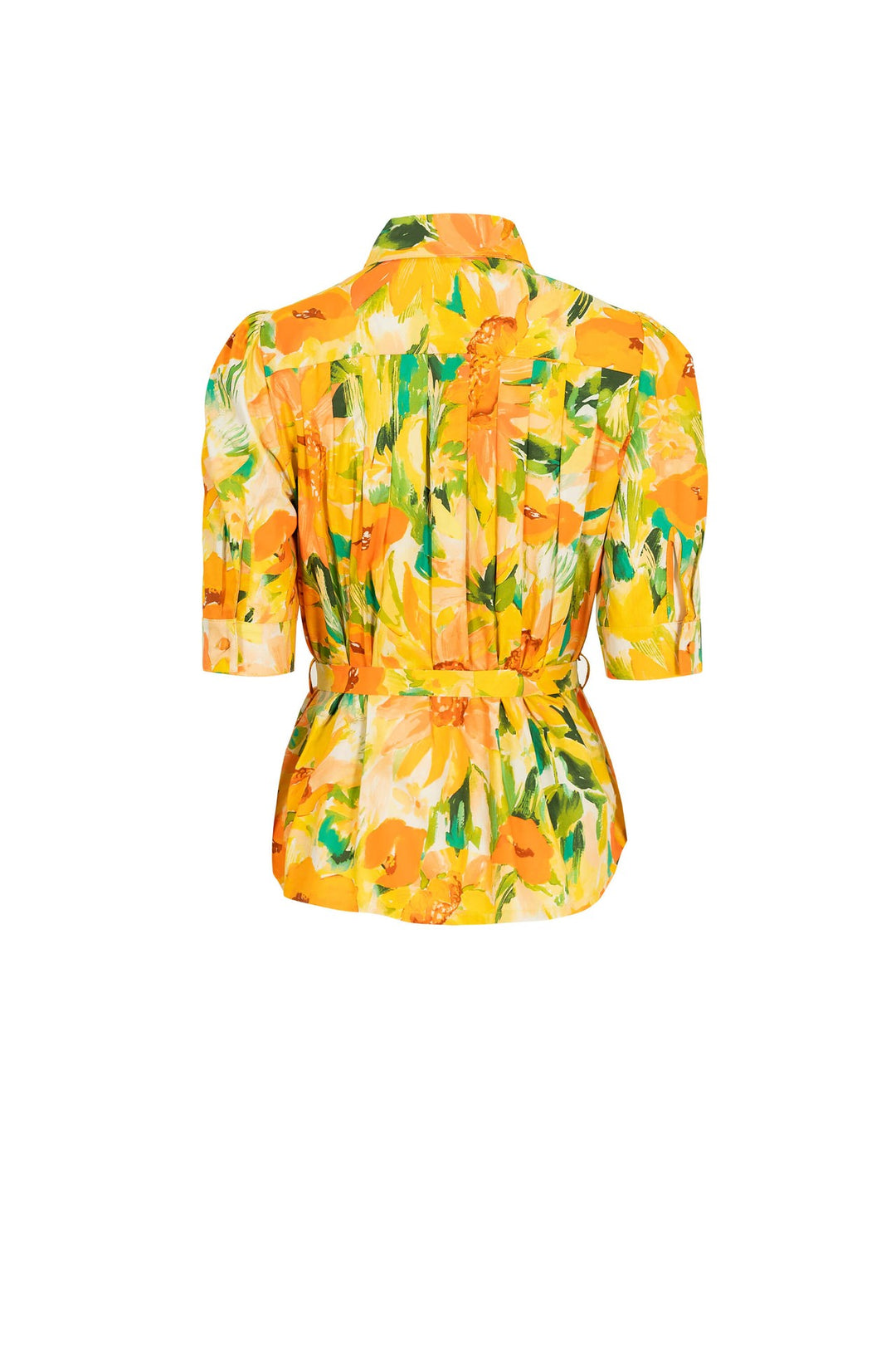 Blusa estampada con cinturón