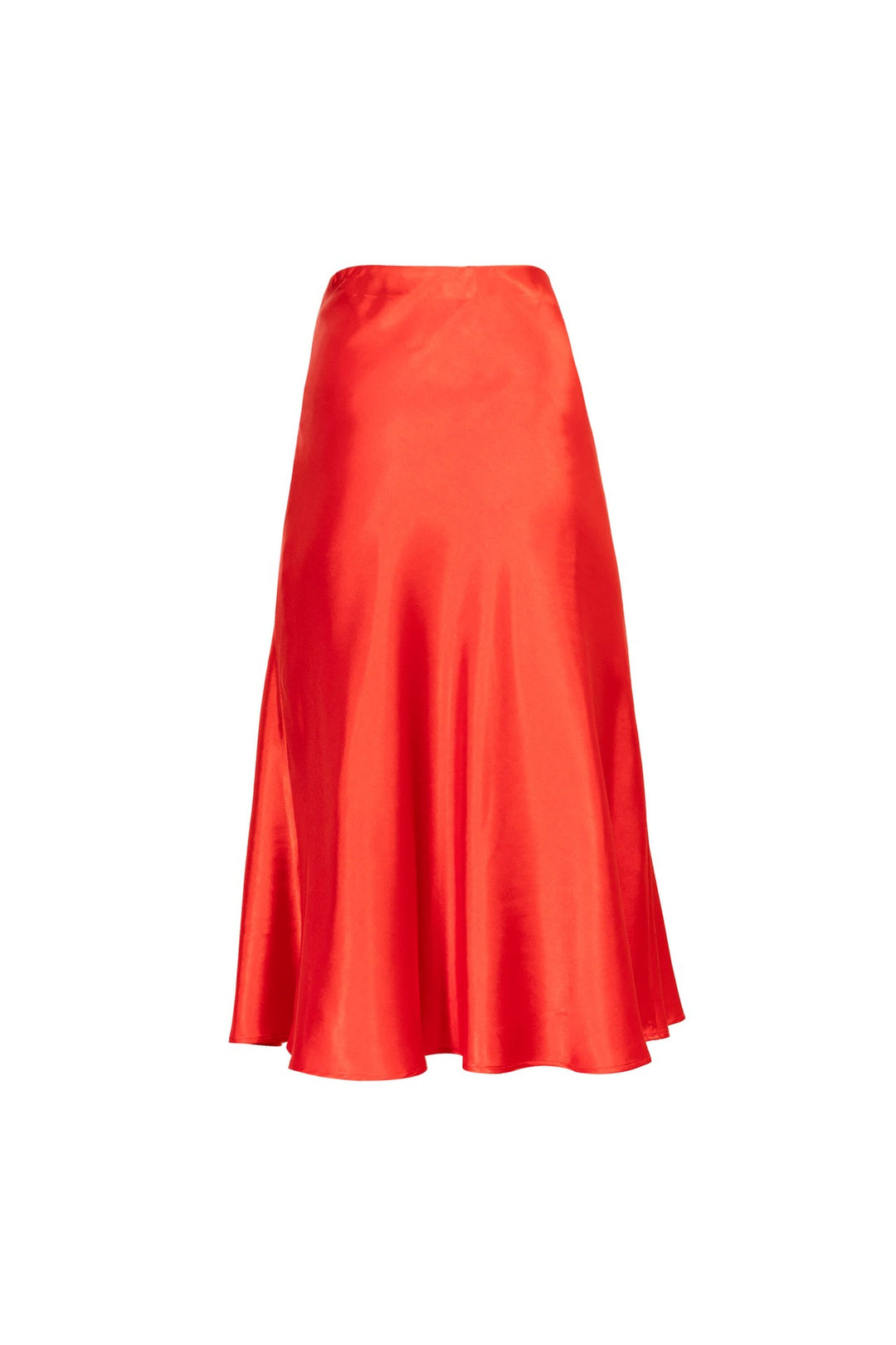 Falda satinada midi elegante