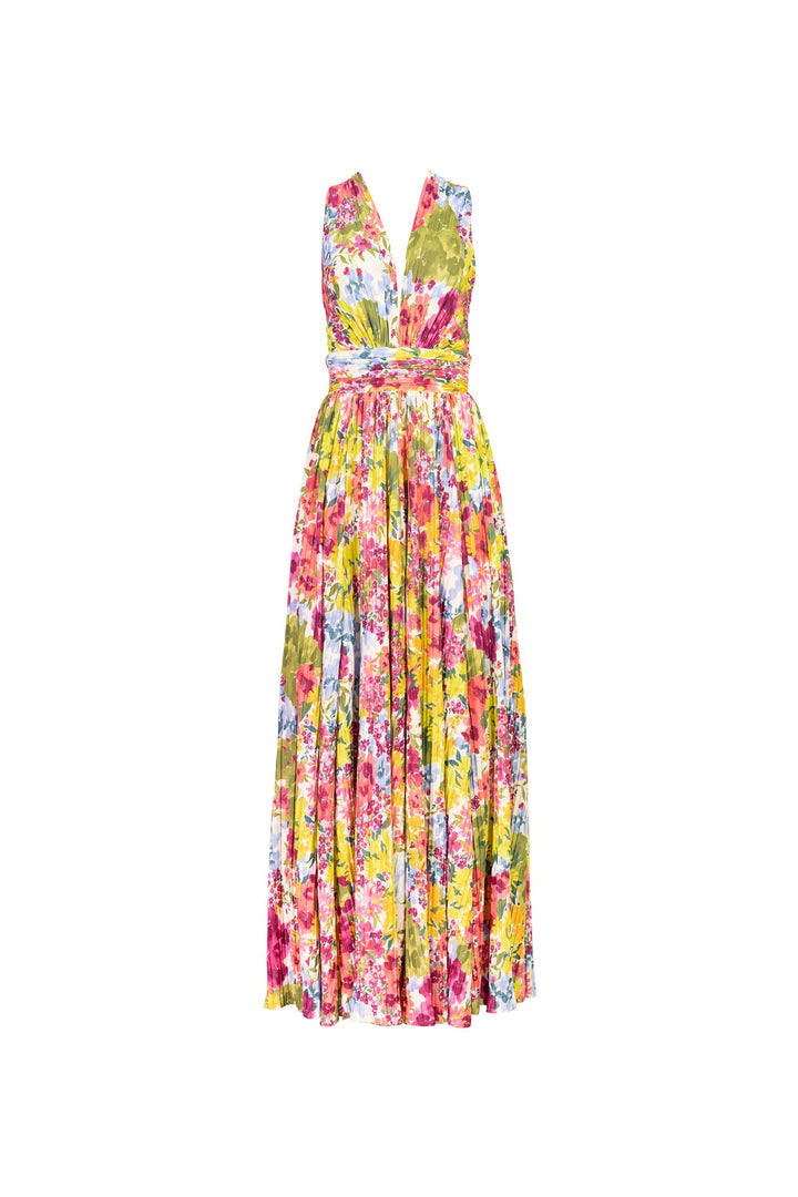 Maxi vestido con escote profundo