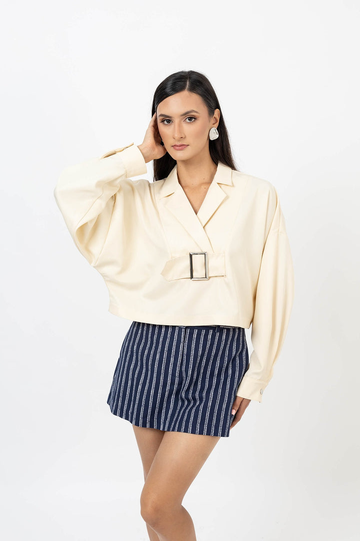 Short falda liso formal