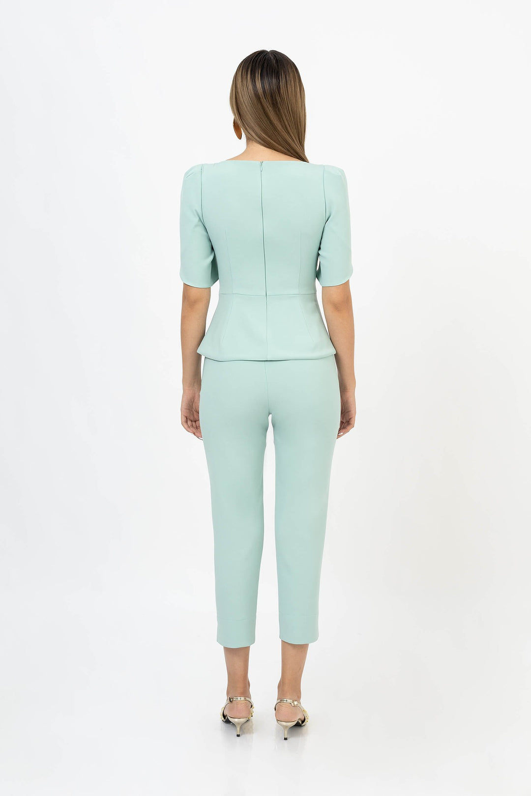 Pantalón tobillero corte recto