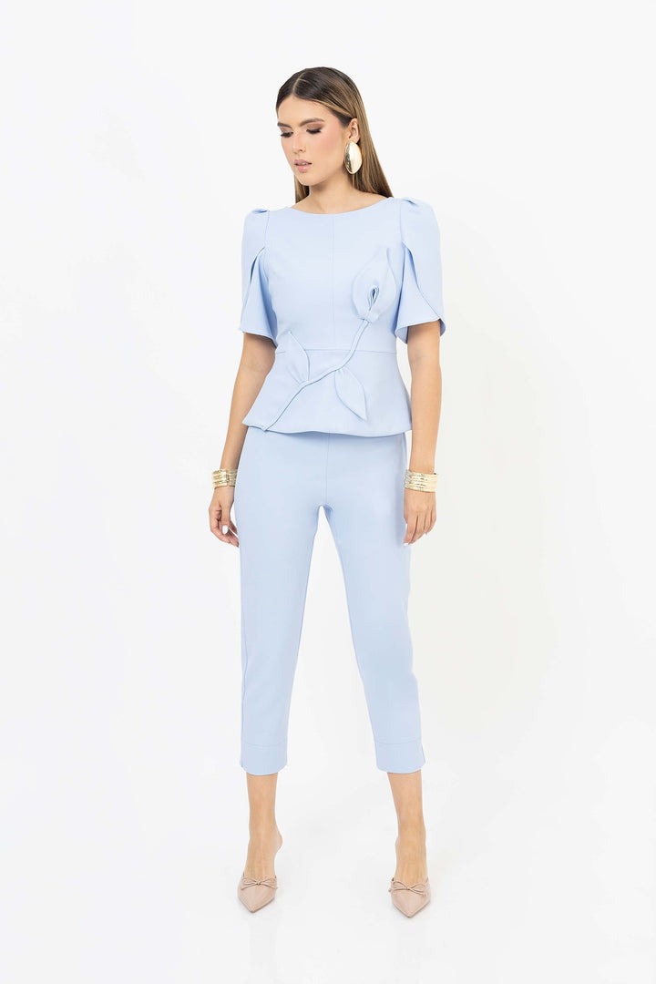 Pantalón tobillero corte recto