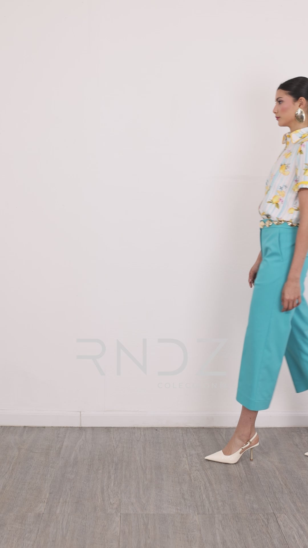 Pantalón culotte tiro alto estructurado