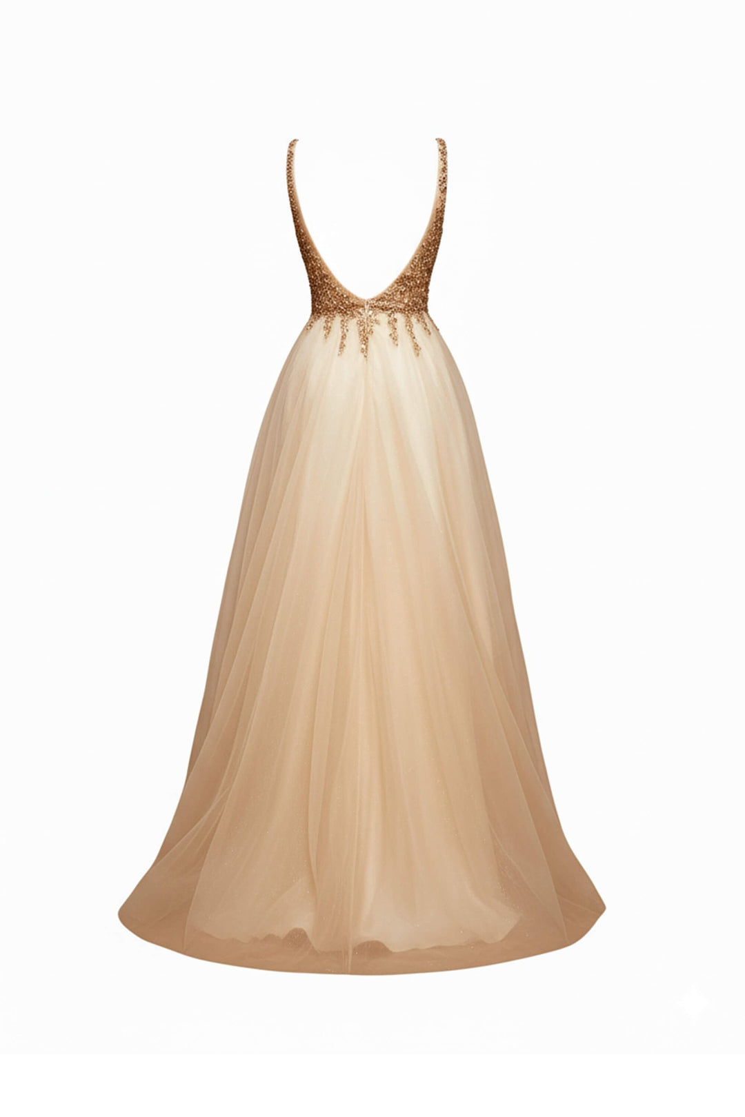 Vestido de gala con pedrería elegante