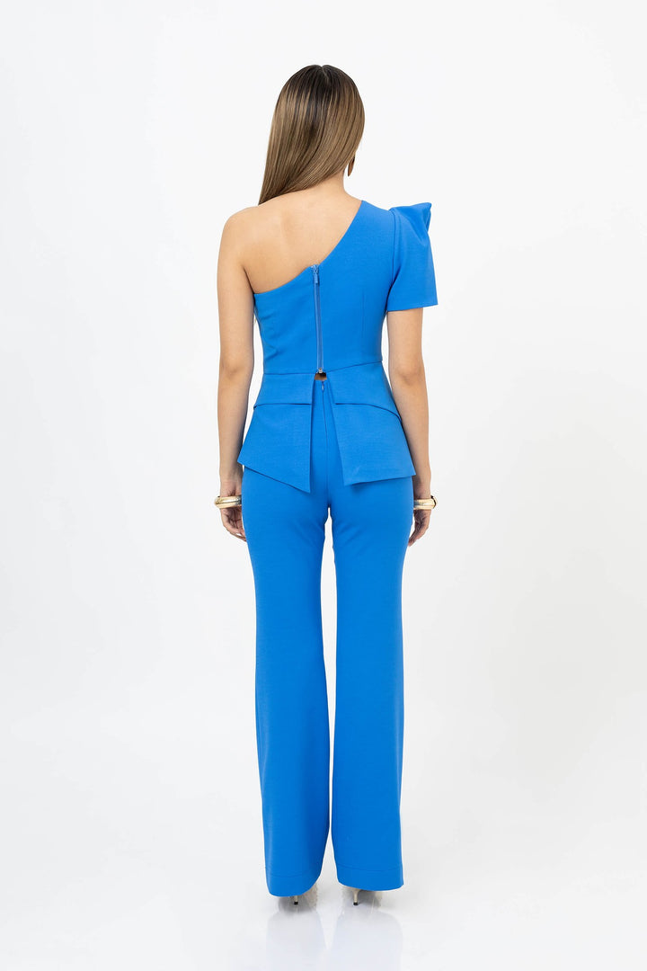 Pantalón recto tiro alto elegante