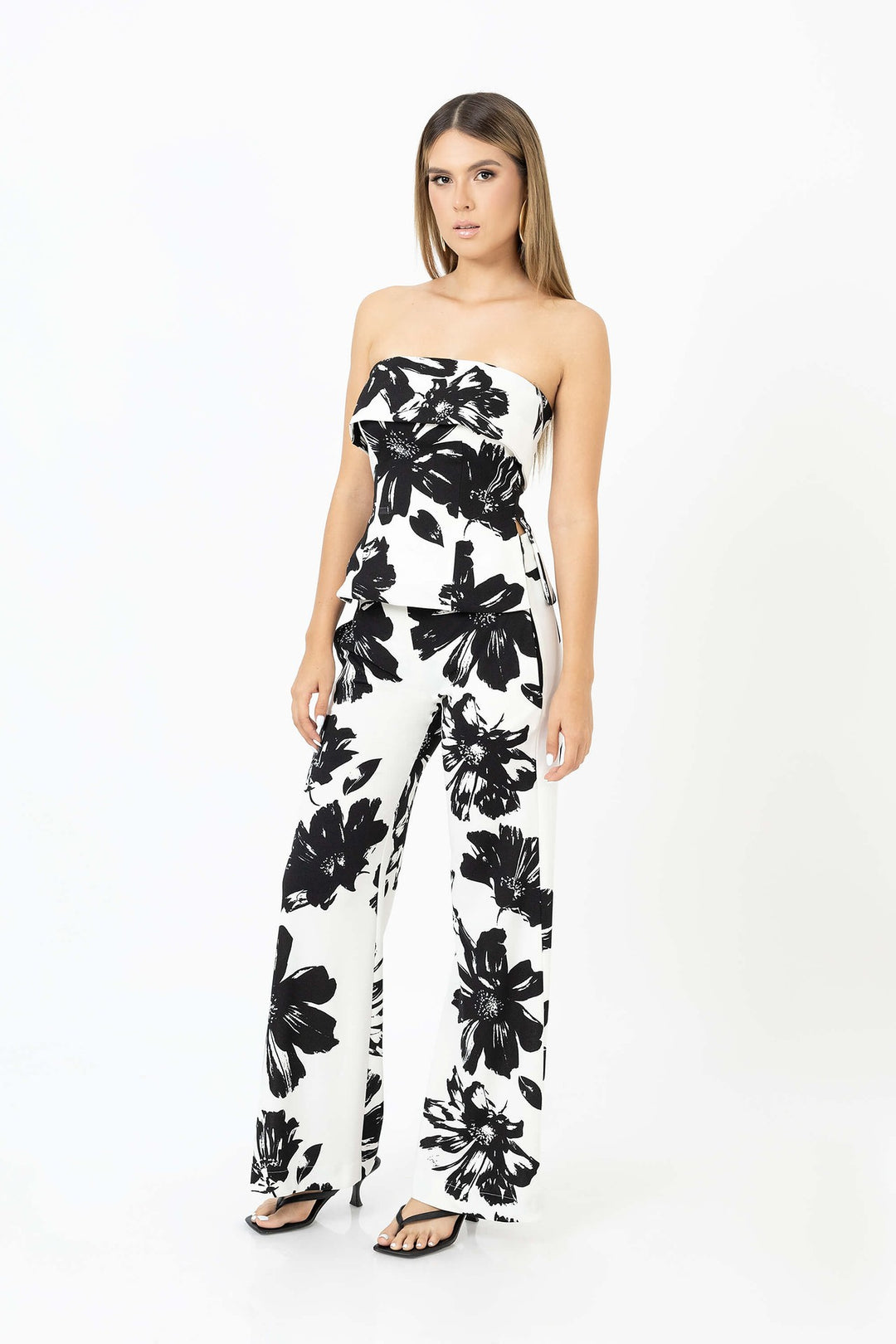 Pantalón palazzo floral