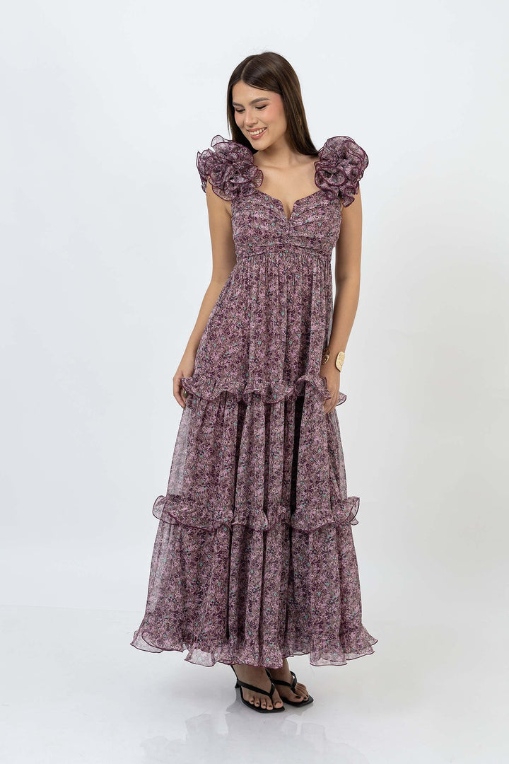 Vestido maxi floral