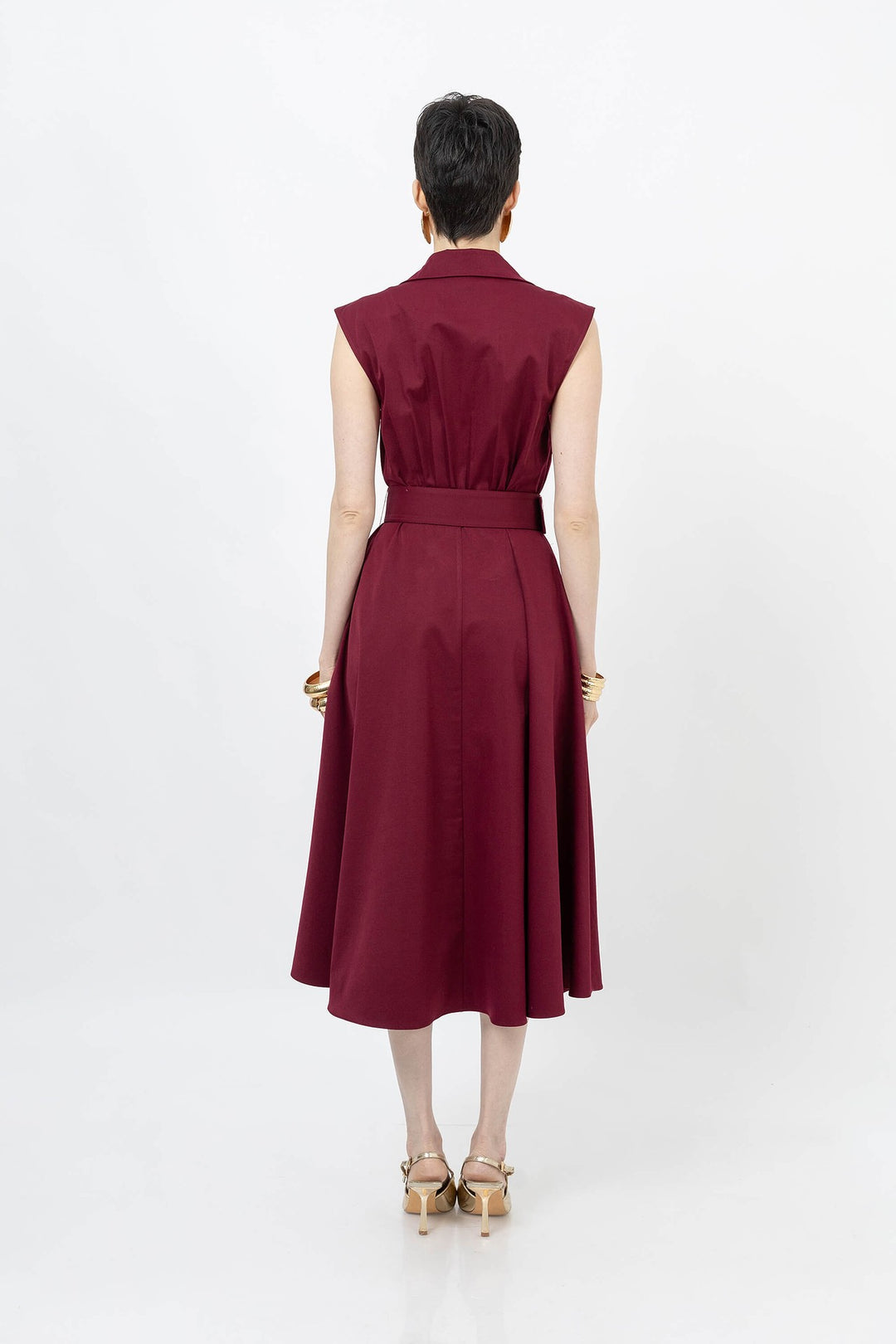 Vestido tipo trench sin mangas