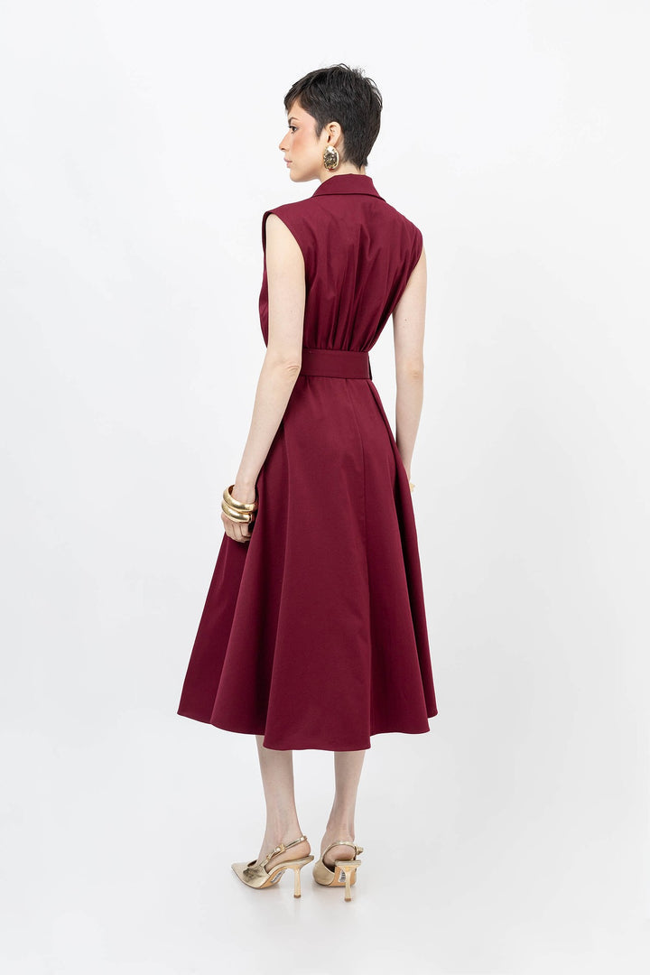 Vestido tipo trench sin mangas