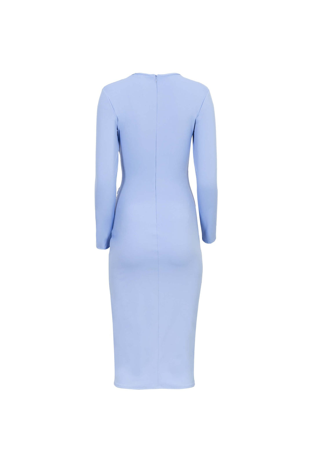 Vestido drapeado con abertura frontal