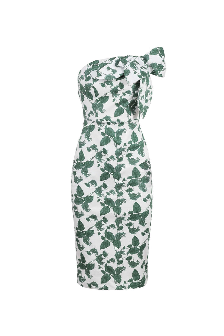 Vestido midi de un hombro