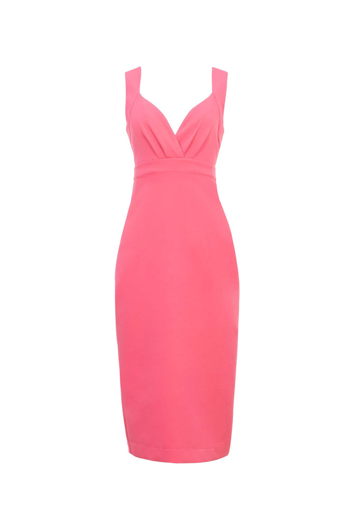 Vestido midi con escote cruzado