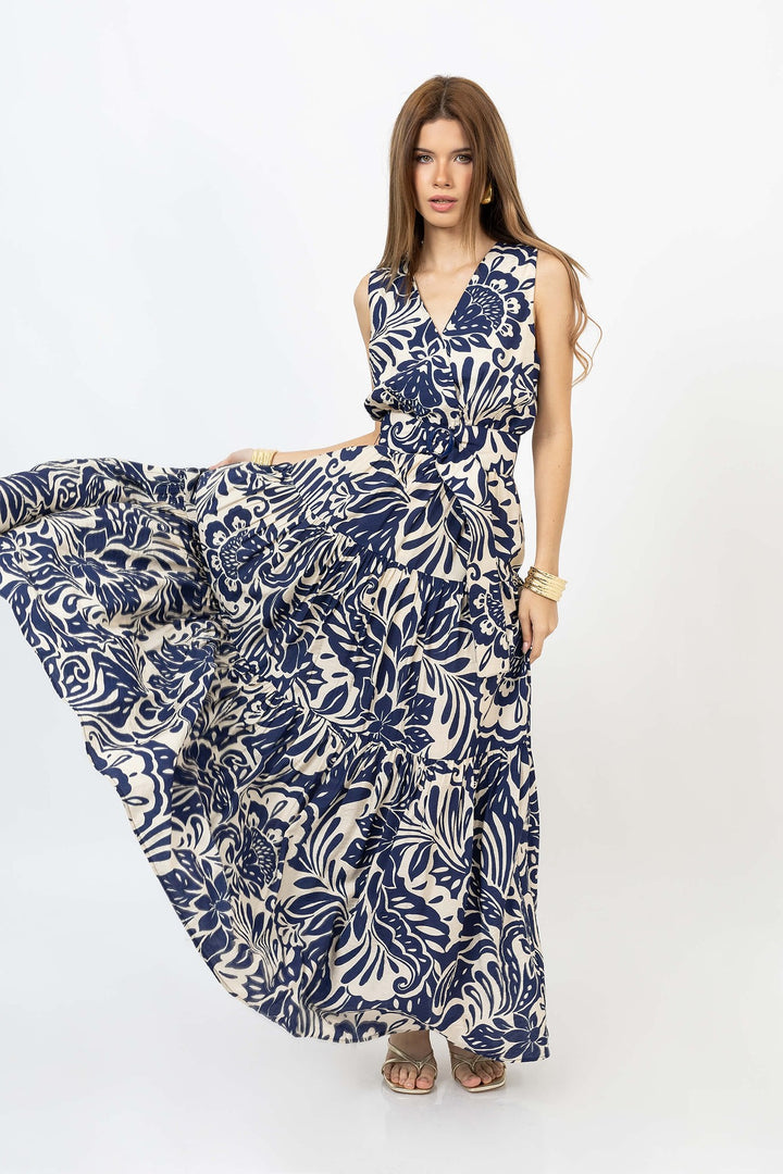 Vestido maxi floral