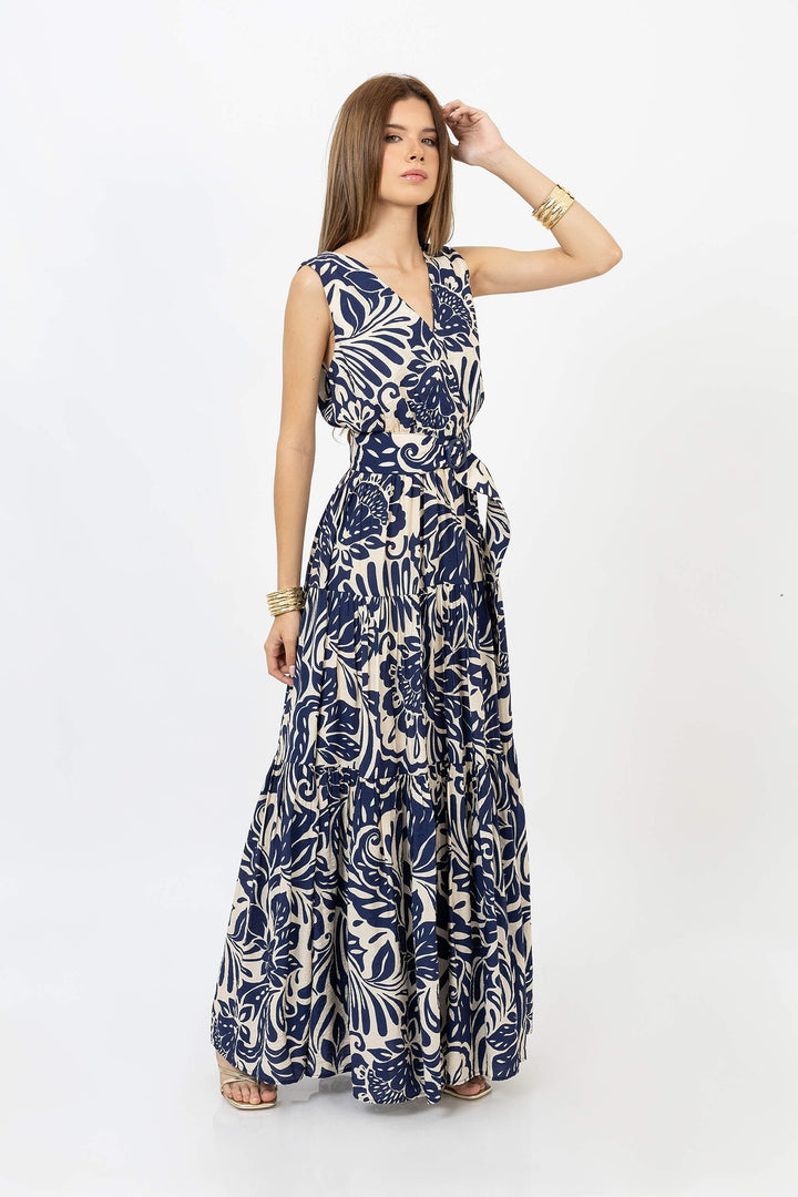 Vestido maxi floral