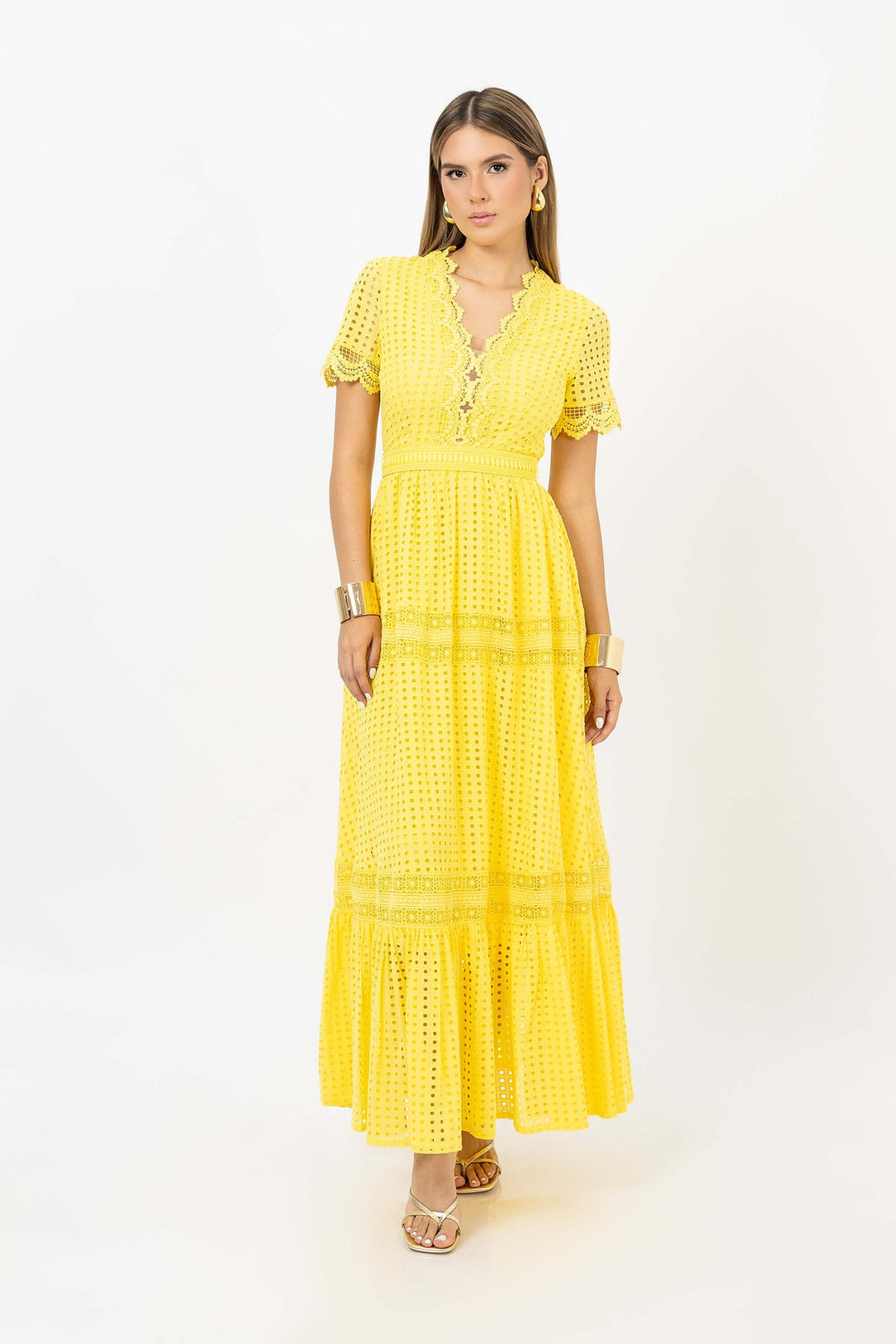 Vestido maxi con avio