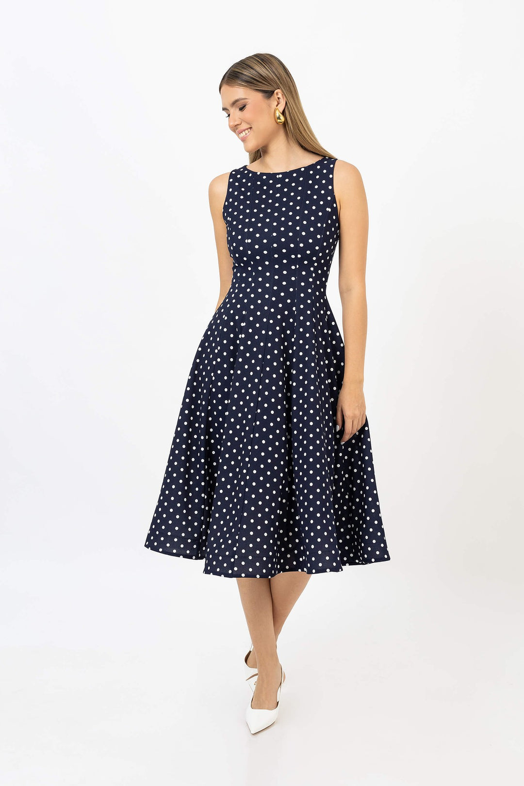 Vestido midi sin mangas