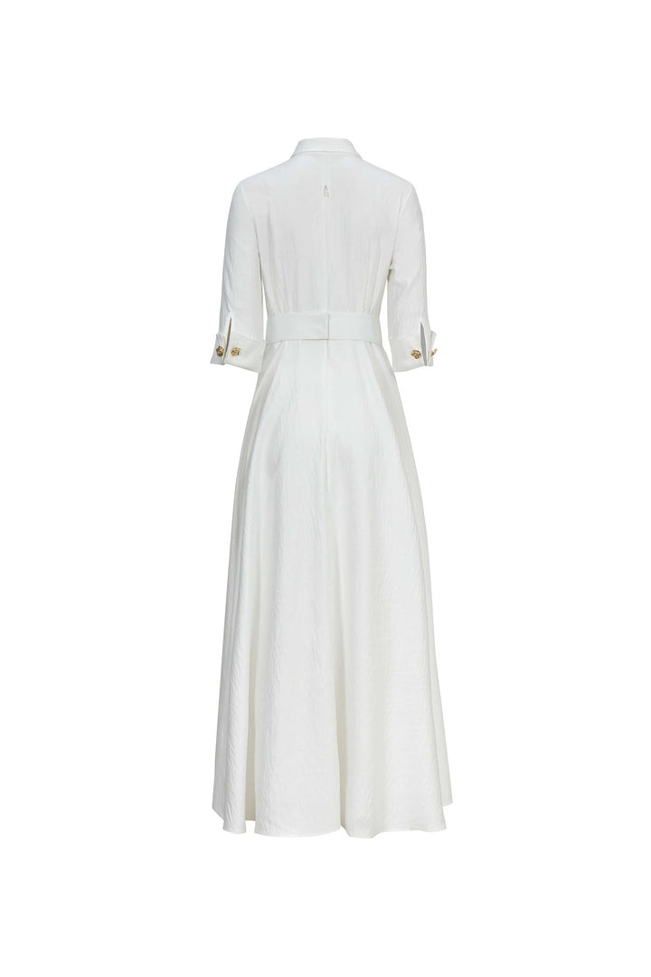 Vestido Maxi con Cinturón de Lazo