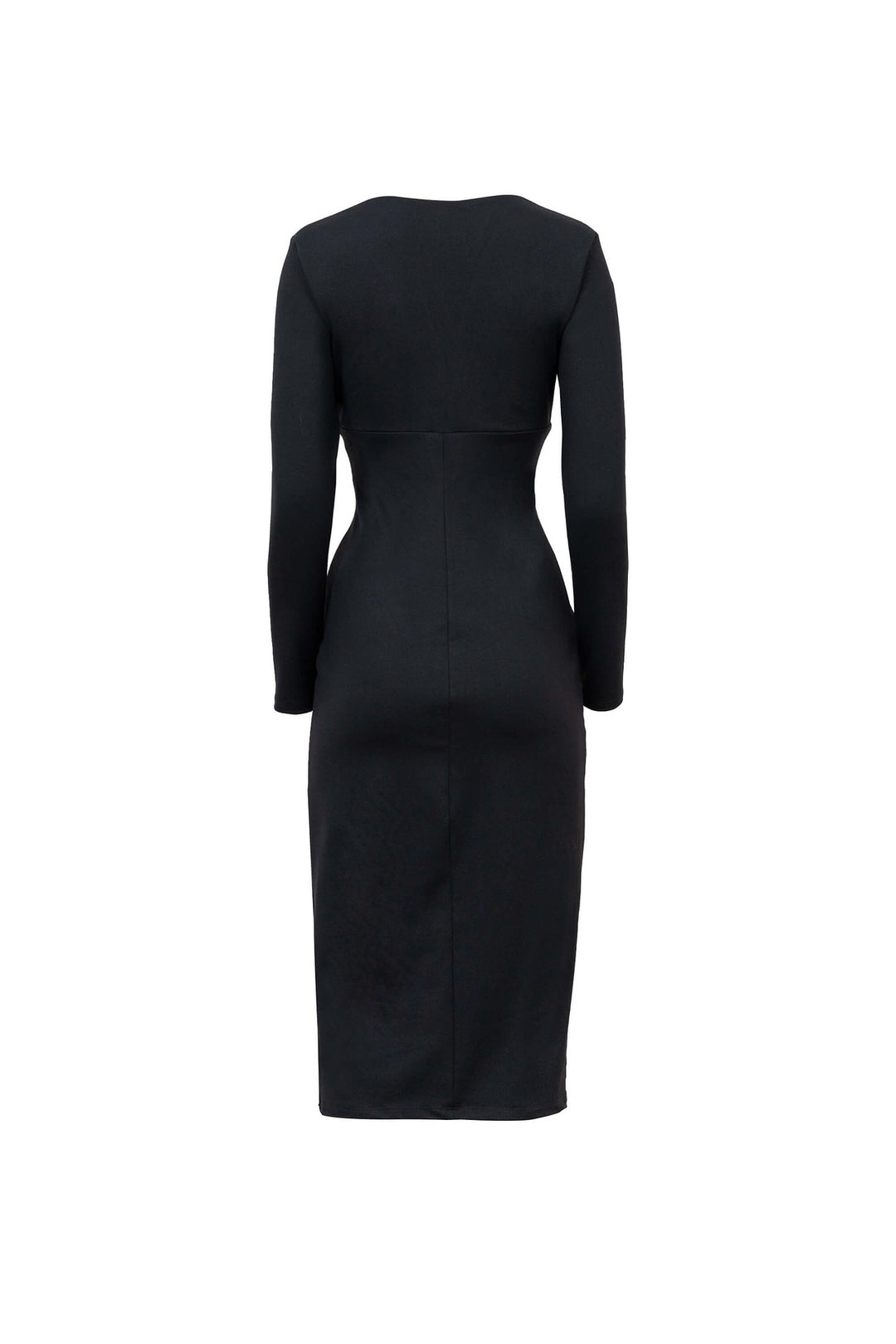 Vestido de mangas con drapeado central