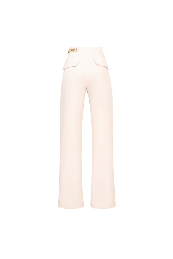 Pantalón recto con abertura frontal