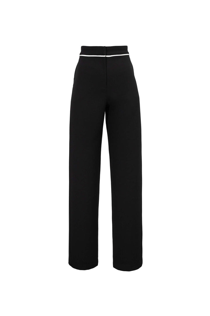 Pantalón recto con vivo en contraste