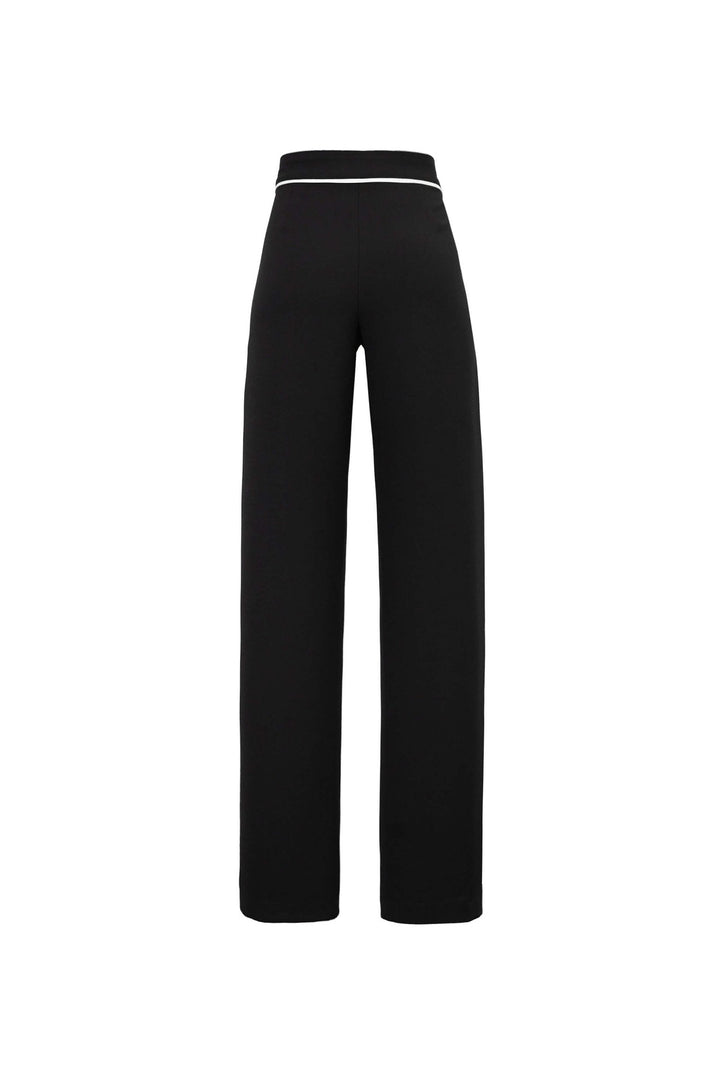 Pantalón recto con vivo en contraste