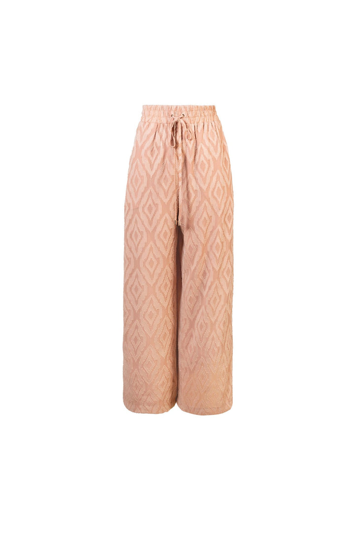 Set halter estampado con pantalón amplio