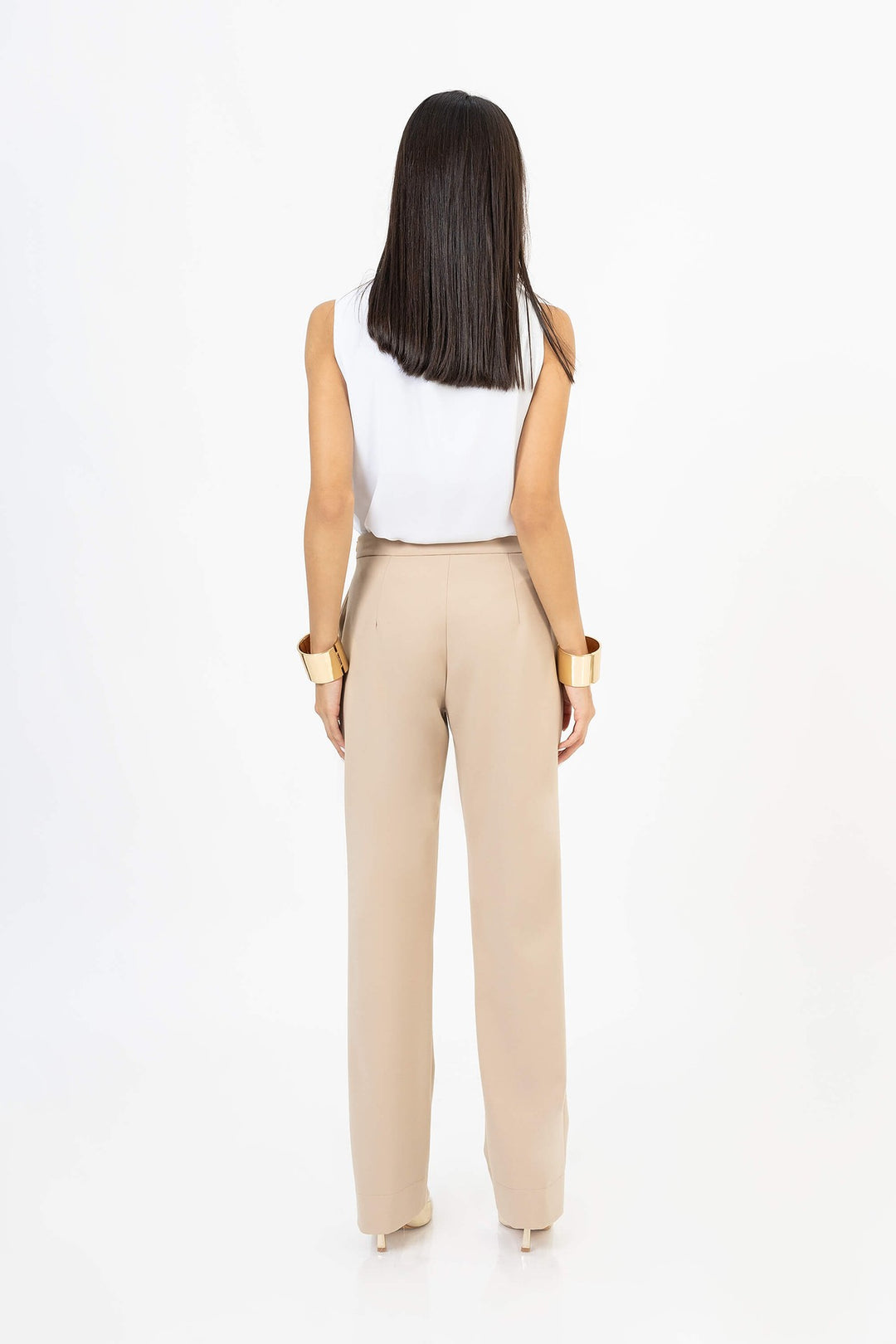 Blusa sin mangas de silueta fluida