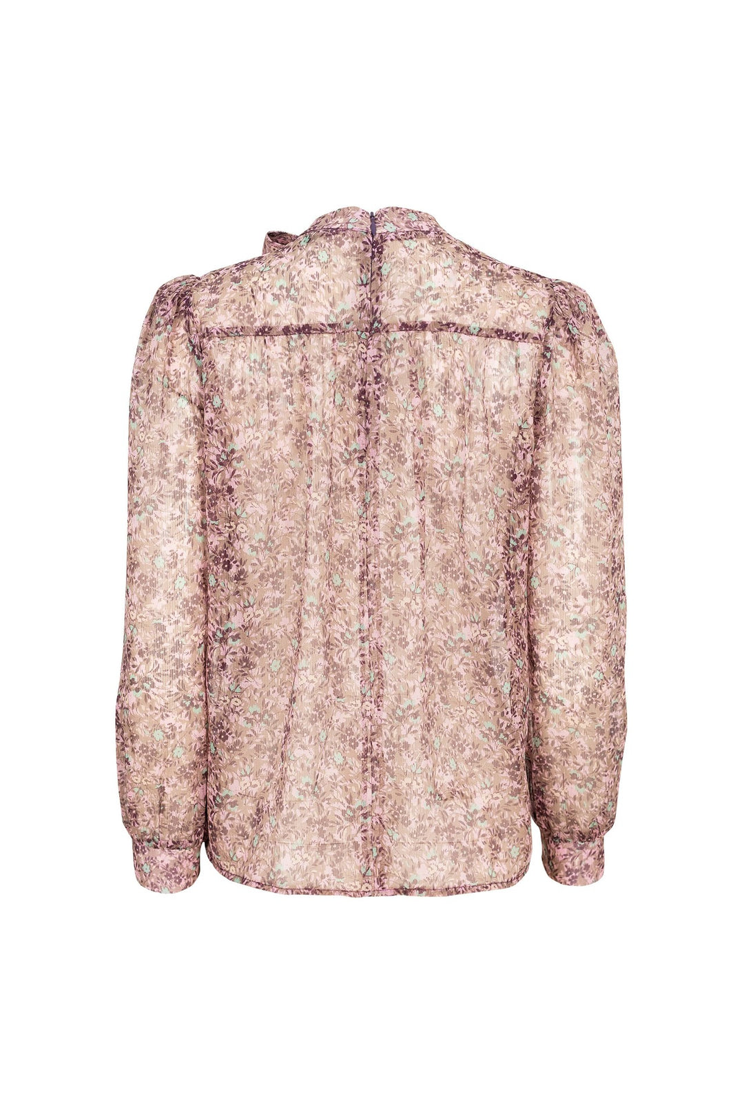 Blusa de gasa con lazo al cuello