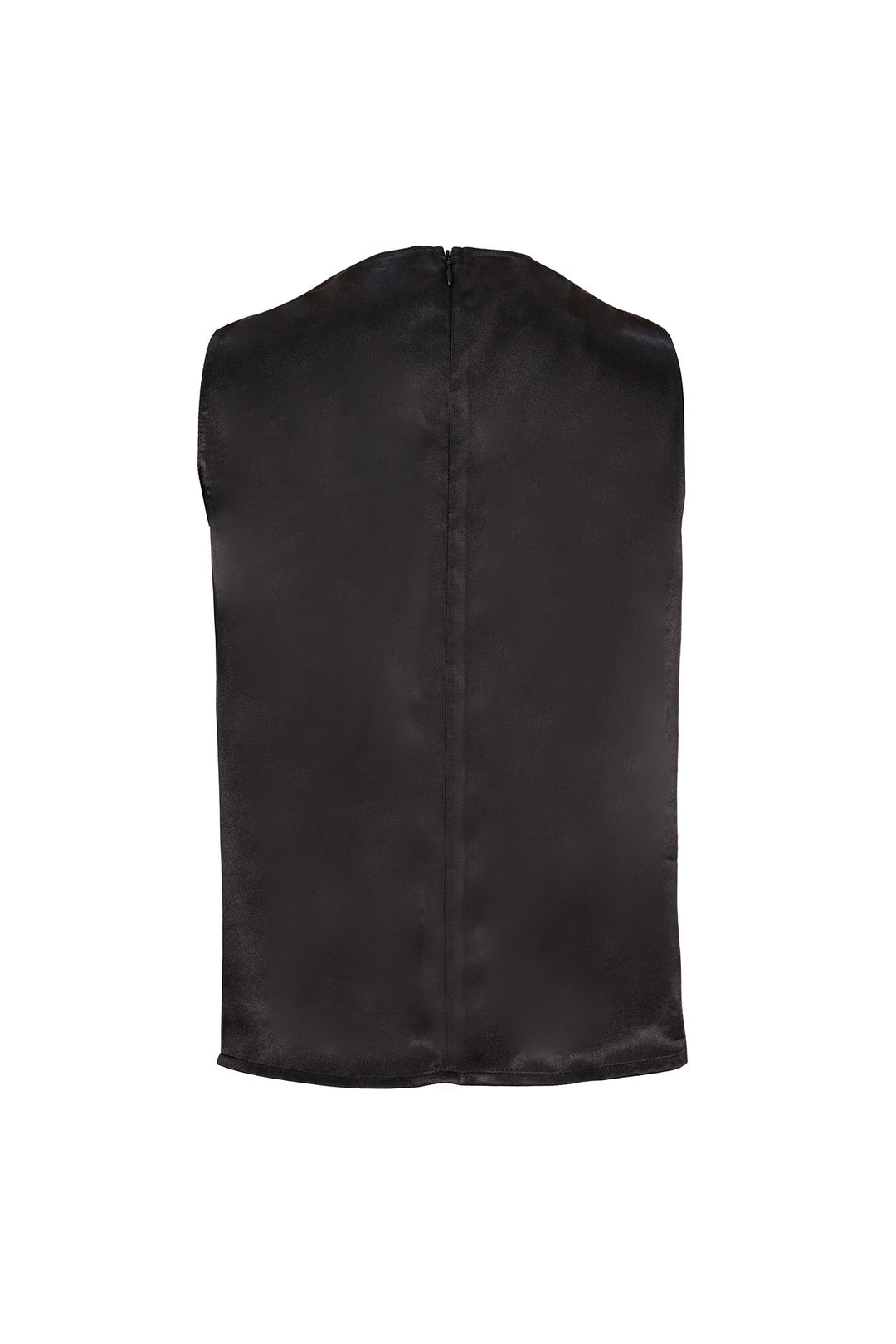 Blusa satinada con cuello halter