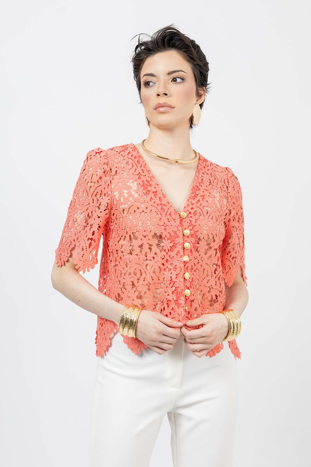 Blusa de Encaje Floral
