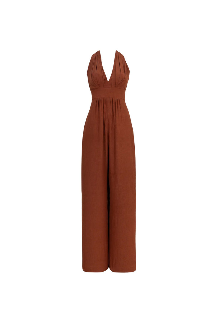 Jumpsuit Halter con Espalda de Lazo