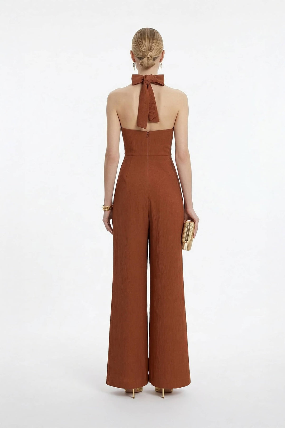 Jumpsuit Halter con Espalda de Lazo