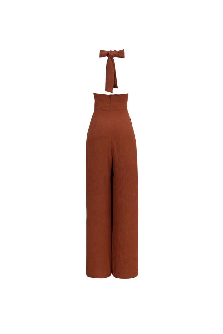 Jumpsuit Halter con Espalda de Lazo