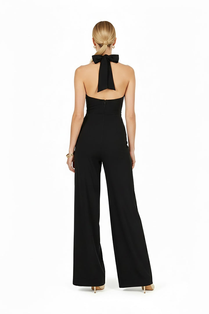 Jumpsuit Halter con Espalda de Lazo