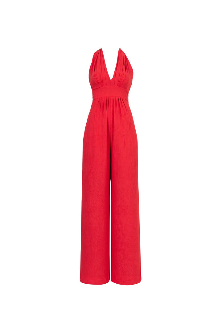Jumpsuit Halter con Espalda de Lazo