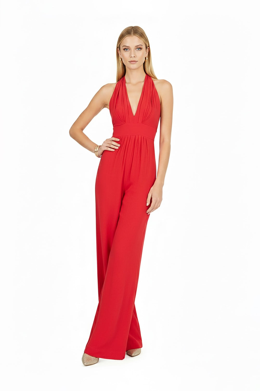 Jumpsuit Halter con Espalda de Lazo