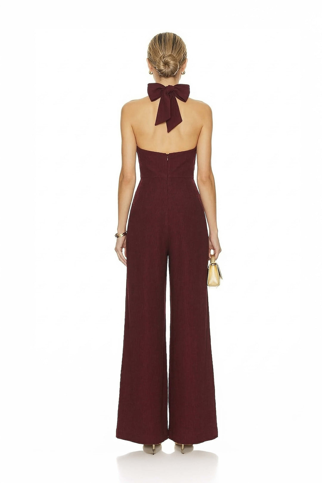 Jumpsuit Halter con Espalda de Lazo
