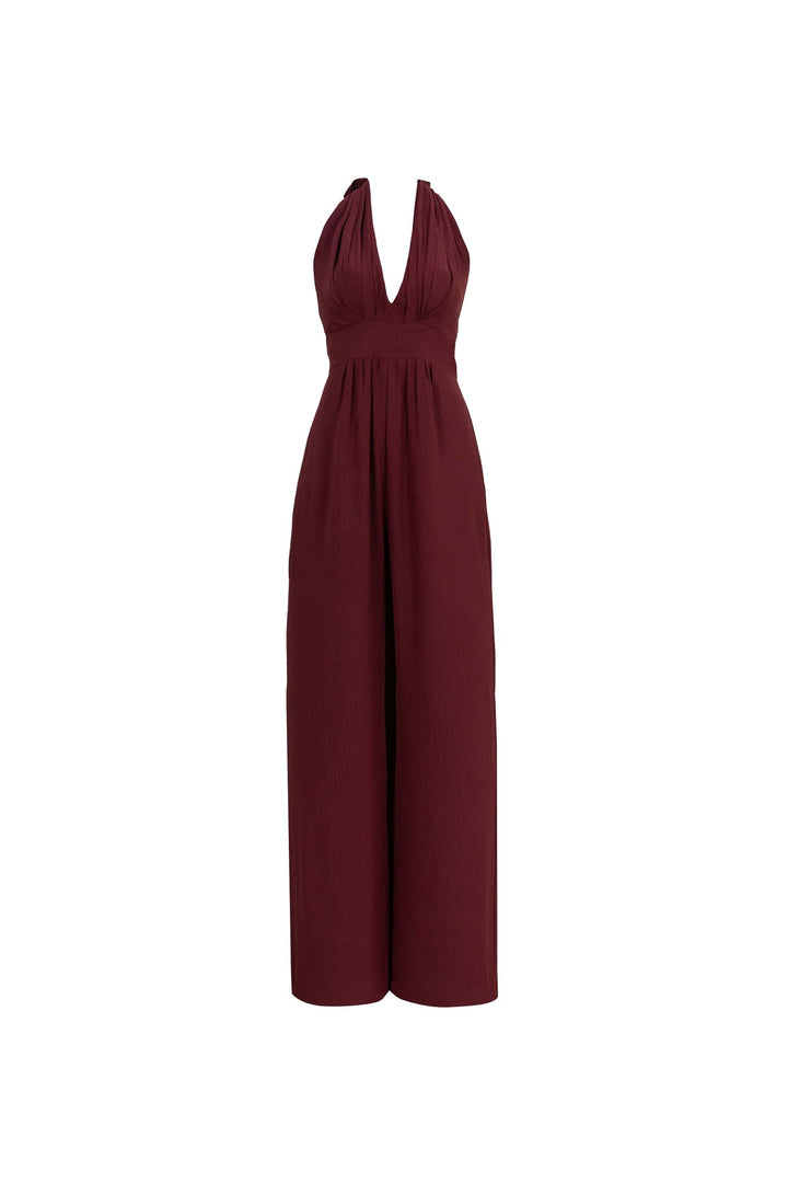 Jumpsuit Halter con Espalda de Lazo