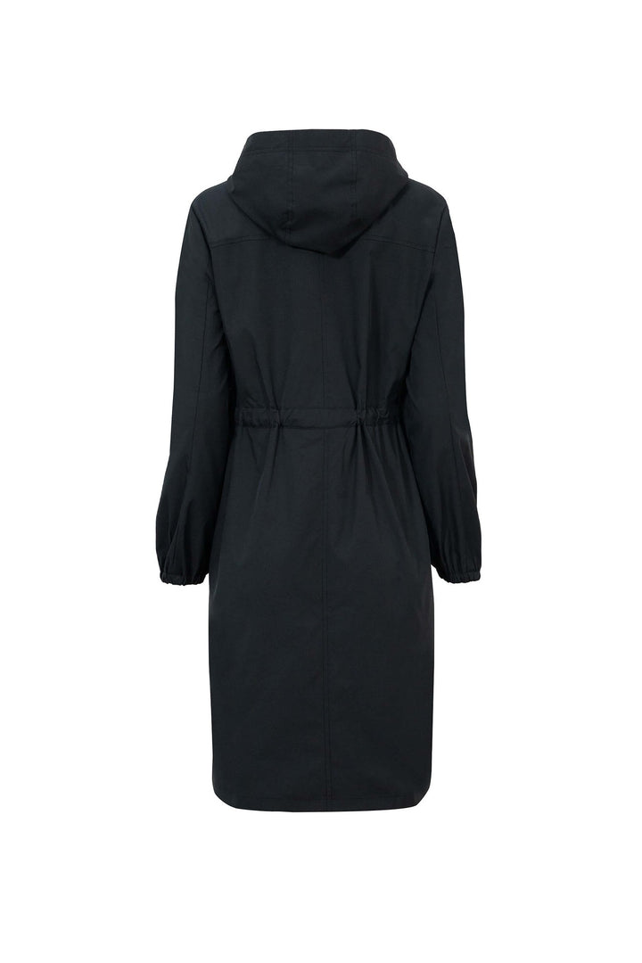 Saco tipo trench con capucha