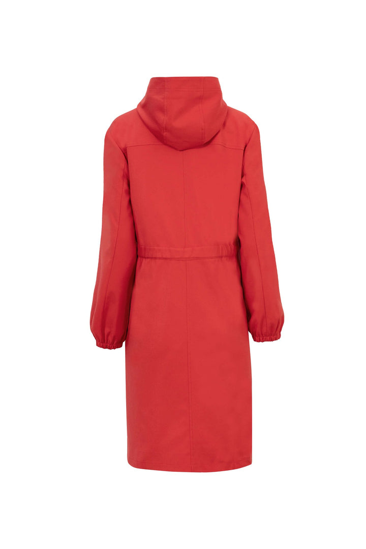 Saco tipo trench con capucha