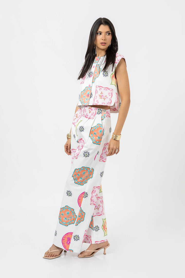 Pantalón palazzo estampado